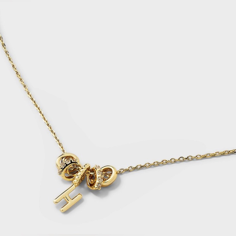 14K Gold Dipped Cubic Zirconia Rondelle
H Initial Necklace - A New Day™ Gold